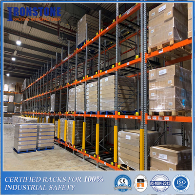 Quality  ODM Customized Gravity Push Back Steel Racking System with Intensive Storage factory
