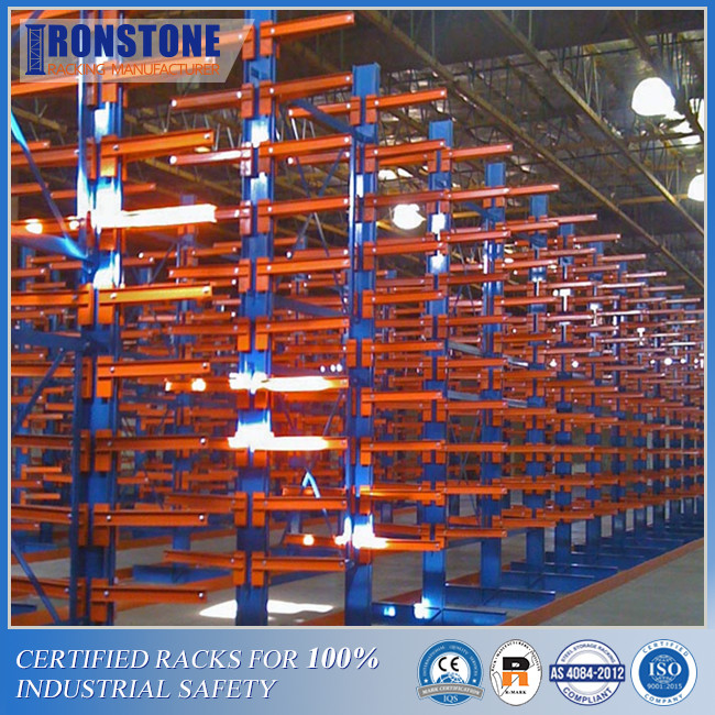 High Strength Steel Heavy Duty Industrial Cantilever Rack For Long ...