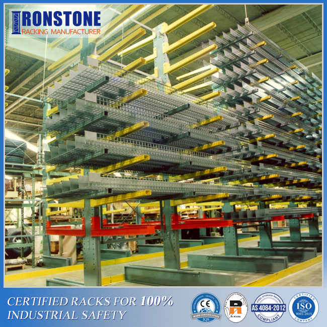 High Strength Steel Heavy Duty Industrial Cantilever Rack For Long ...