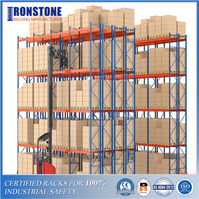 Easily Adjusted Or Relocated Double Deep Versatile Pallet Rack With Telescoping Forks
