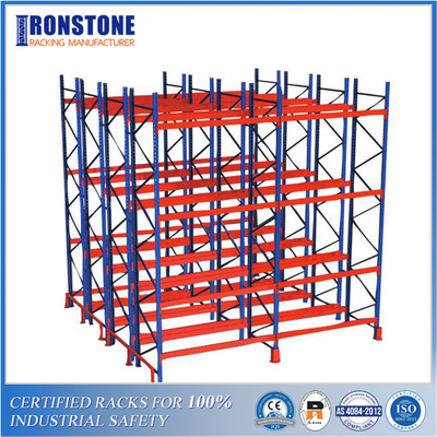 Easily Adjusted Or Relocated Double Deep Versatile Pallet Rack With Telescoping Forks