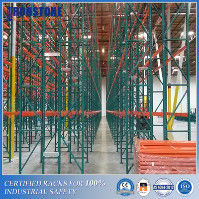 Industry Compatible Teardrop Pallet Rack System With Large Base Plates