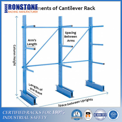 Industrial Customized Anti-Rust Cantilever Racking System For Storing  Bulky Materials