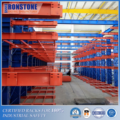 Open Storage System Of Industrial Heavy Duty Cantilever Racking With Easily Reconfigured
