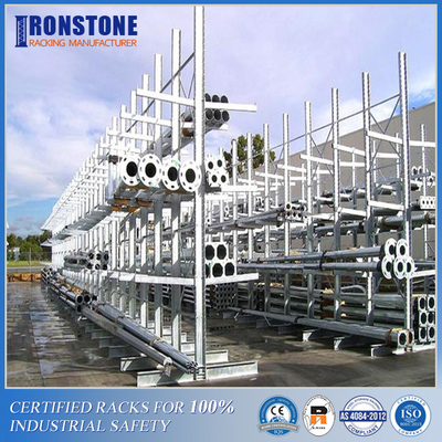 Open Storage System Of Industrial Heavy Duty Cantilever Racking With Easily Reconfigured