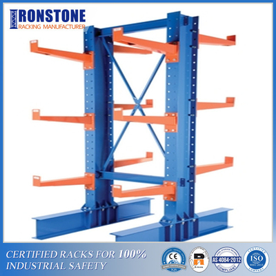 Highly Visible Material Handling Heavy Duty Cantilever Racking System For Bulky Storage