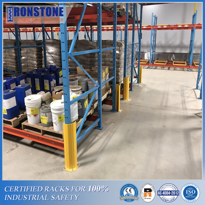 RMI Roll Formed Steel Pallet Rack Upright Protectors With Bolted Installation