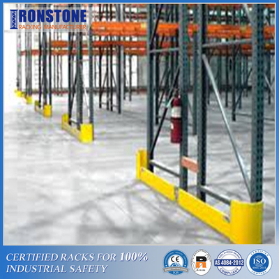 RMI Roll Formed Steel Pallet Rack Upright Protectors With Bolted Installation