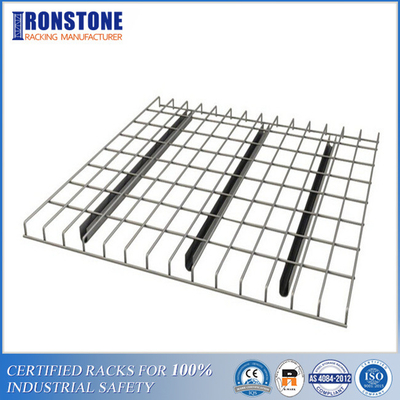 Warehouse Pallet Rack Shelving With Galvanized Wire Mesh Decks For Storage