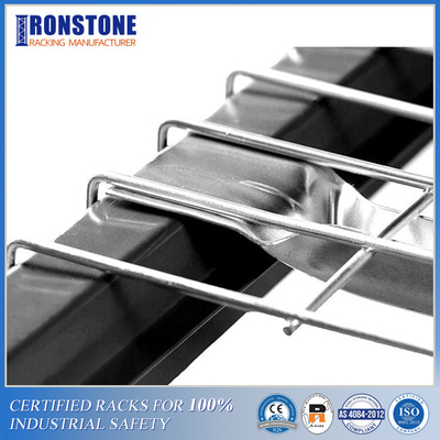 Warehouse Pallet Rack Shelving With Galvanized Wire Mesh Decks For Storage