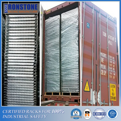 Warehouse Pallet Rack Shelving With Galvanized Wire Mesh Decks For Storage