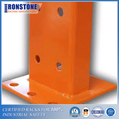 Industrial CE Upright Pallet Rack Footplate Bolted With High Tensile Metal