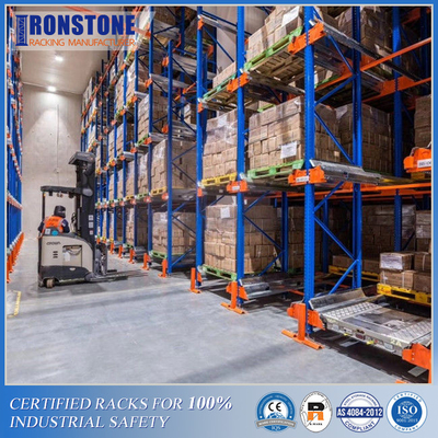ODM Motorized Storage Metal  Pallet Shuttle Racking For Increases System Efficiency