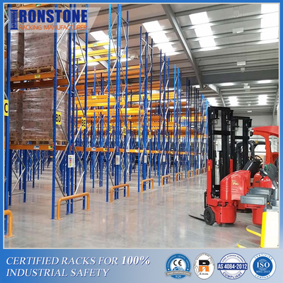 Powder Coated Very Narrow Aisle Pallet Racking System for Warehouse Storage