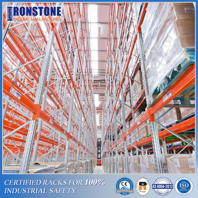 Powder Coated Very Narrow Aisle Pallet Racking System for Warehouse Storage