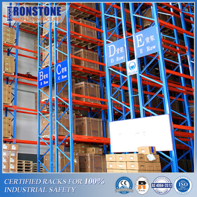 High Bay VNA Warehouse Pallet Racking With High Storage Density