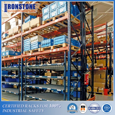 Gravity-taken Pallet Carton Flow Racking System With Fast Stock Rotation