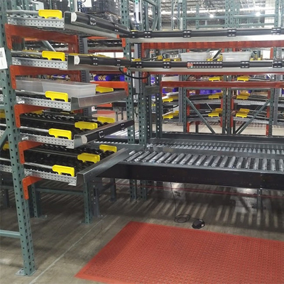 Gravity-taken Pallet Carton Flow Racking System With Fast Stock Rotation