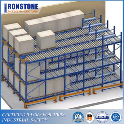 Gravity-taken Pallet Carton Flow Racking System With Fast Stock Rotation