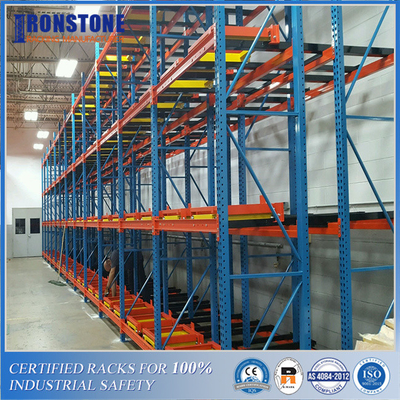 Warehouse Push Back Pallet Racking System For Flexible Storage