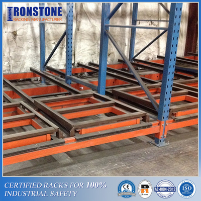 Solid And Robust Construction Push Back Pallet Rack System
