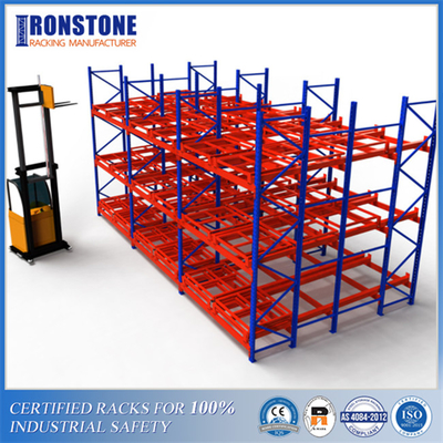 Solid And Robust Construction Push Back Pallet Rack System