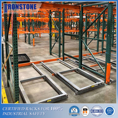 Easy Retrieval Push Back Rack System For LIFO Inventory Rotation
